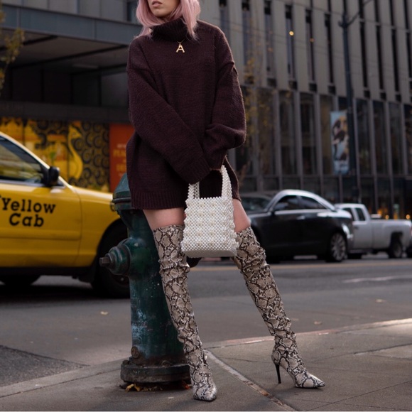 Elegant Pearl Bucket Beaded Handbag - Picture 11 of 11